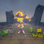 A screenshot from Gamma Emerald, a Pokemon fan game with 2DhHD sprites and a number of features missing from the original Game Boy Advance title.
