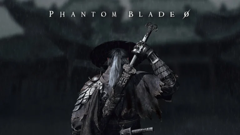 شخصیت اصلی بازی Phantom Blade Zero با شمشیر در باران